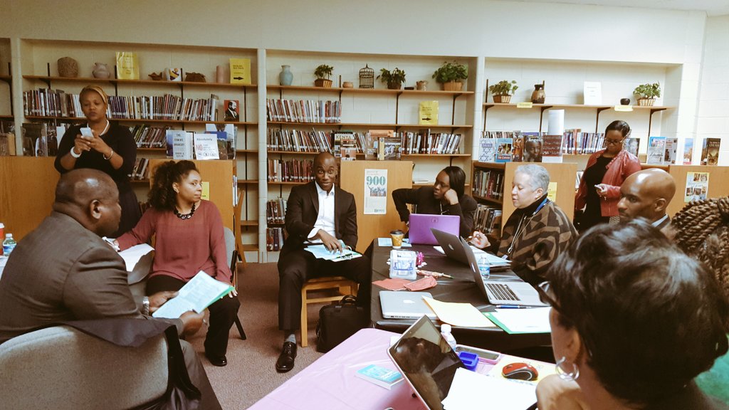 fossett_e's tweet photo. Cluster 14 Principals collaborating on our work around the Literacy plan implentation! https://t.co/6VJPso0k8u