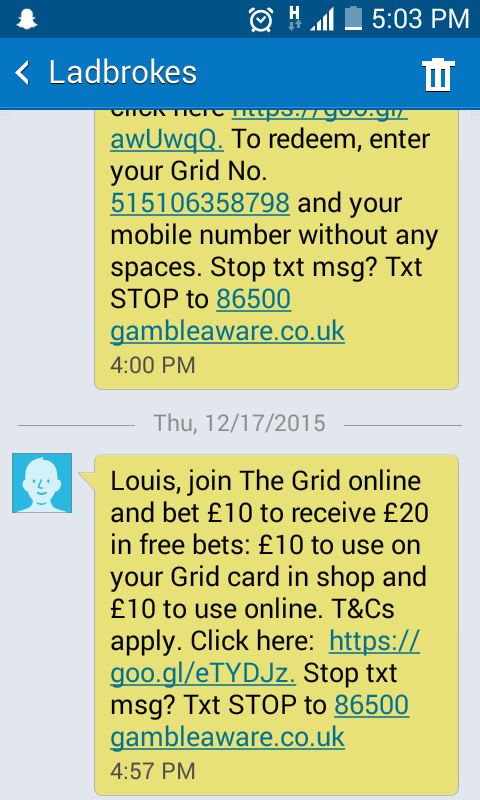 lukeyboyluke96's tweet photo. Trying to stop the bookies and am getting text like this!! Might sick a 5 sheet on a dug after my graft now like https://t.co/6vMBil6j7v