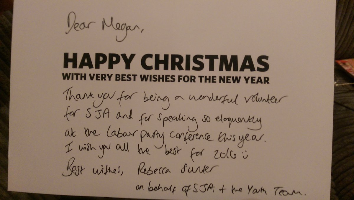 Lovely to come home to my first Christmas card of the year from <a href="/stjohnambulance/">St John Ambulance England</a> :) Thank you so much <a href="/BeckaSunter/">Becka Sunter</a>