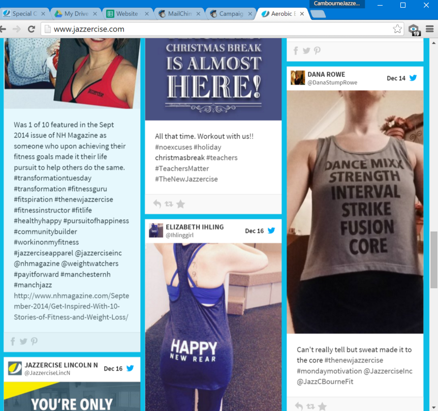 DanaStumpRowe's tweet photo. Struck gold on #social, made @jazzerciseinc social feed! Proud to the core ;) @jazzCBourneFit @jazzercisecambs https://t.co/hHwk4crOGe