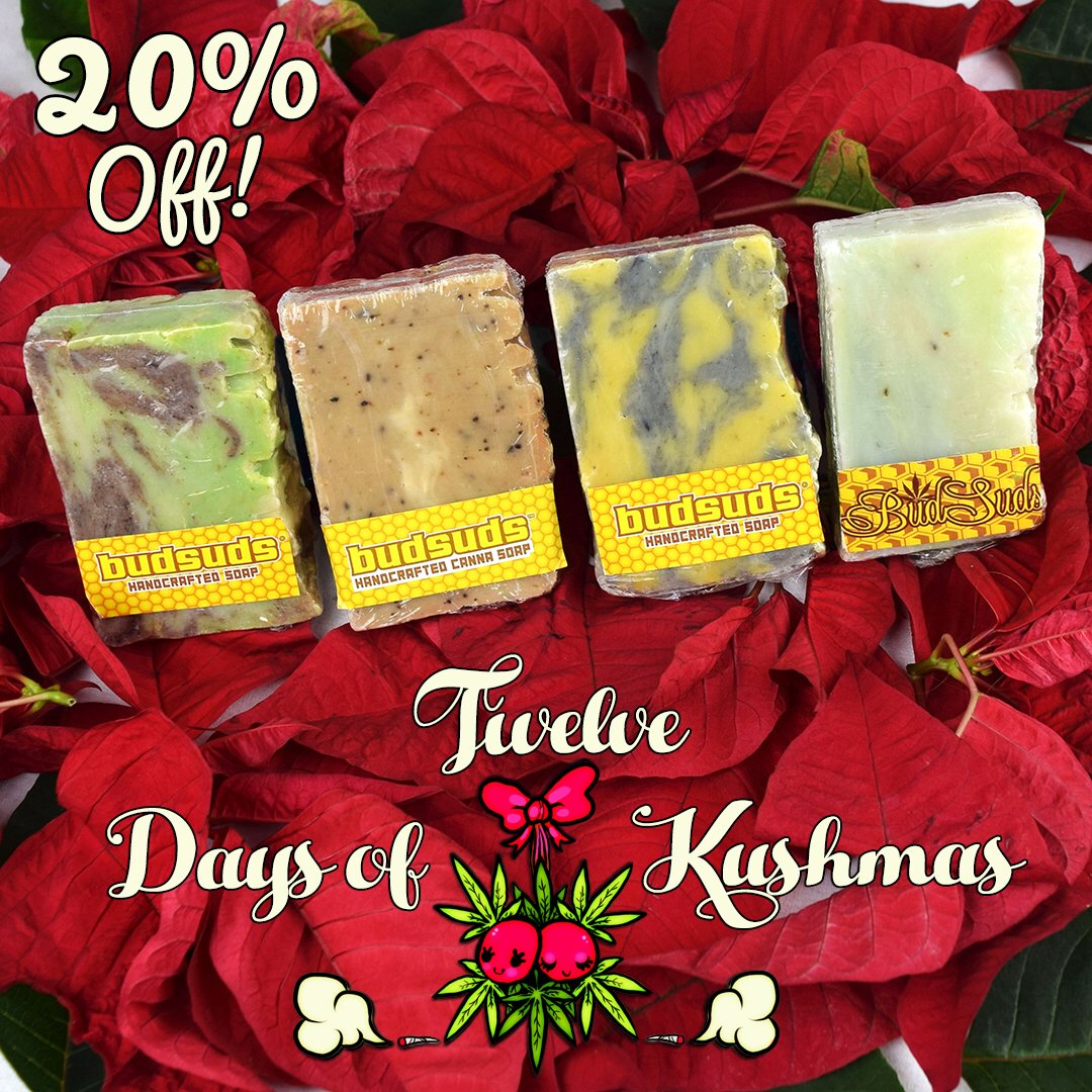 missmaryjaneco's tweet photo. It’s Day 11 of our #12DaysOfKushmas sale! Save 20% off ALL #BudSuds at https://t.co/Z3uT62ajNN! Sale ends tomorrow! https://t.co/GxZZ7wjfzW