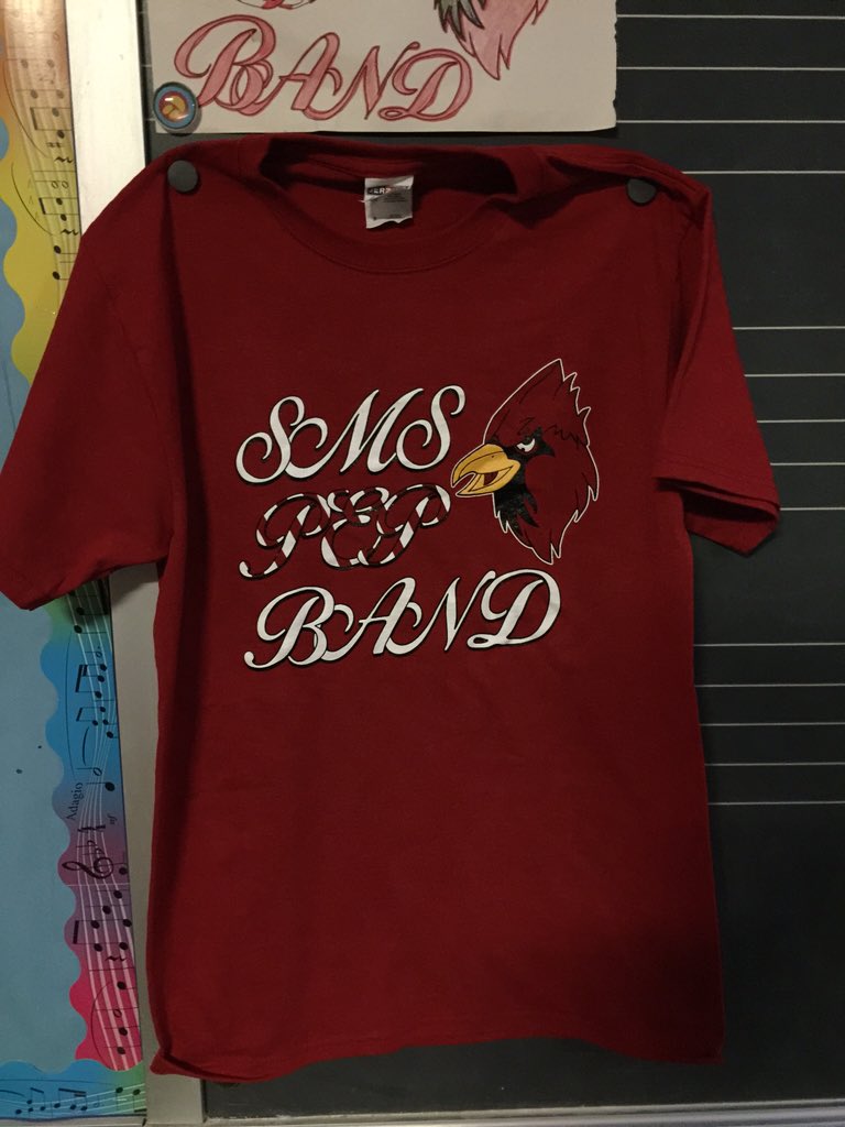 SMS_Hoops_Jazz's tweet photo. Our shirts have arrived!!!!!! Design was drawn by a band student!! Bianca!! Thanks!! Go Cards!!! https://t.co/Y8qXtnyFtk