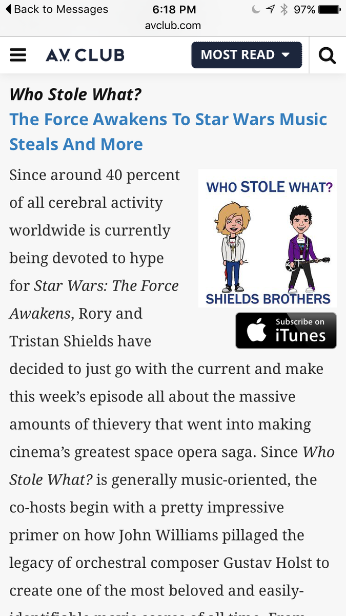 #StarWarsTheForceAwakens STEALS of <a href="/starwars/">Star Wars</a> podcast bit.ly/1mawR4q This is the podcast you're looking for