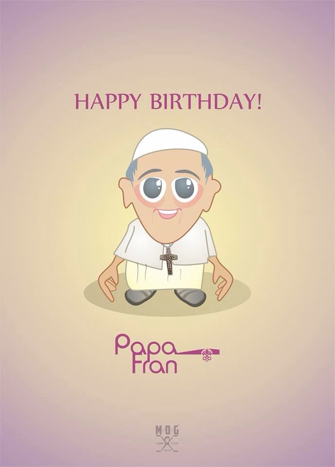 MogMerchandise's tweet photo. Happy Birthday dearest @Pontifex we are praying for you! God bless! https://t.co/QQwxWC8vdW