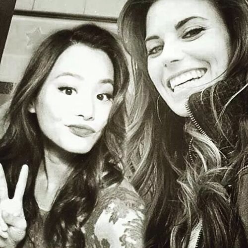 I taught her how to selfie.