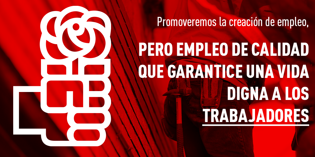 zaragozapsoe's tweet photo. #EmpleoConDerechos que garantice una vida digna a los #Trabajadores #ProgramaPSOE #UnFuturoParaLaMayoría #VotaPSOE https://t.co/m3Dz9K2Acq