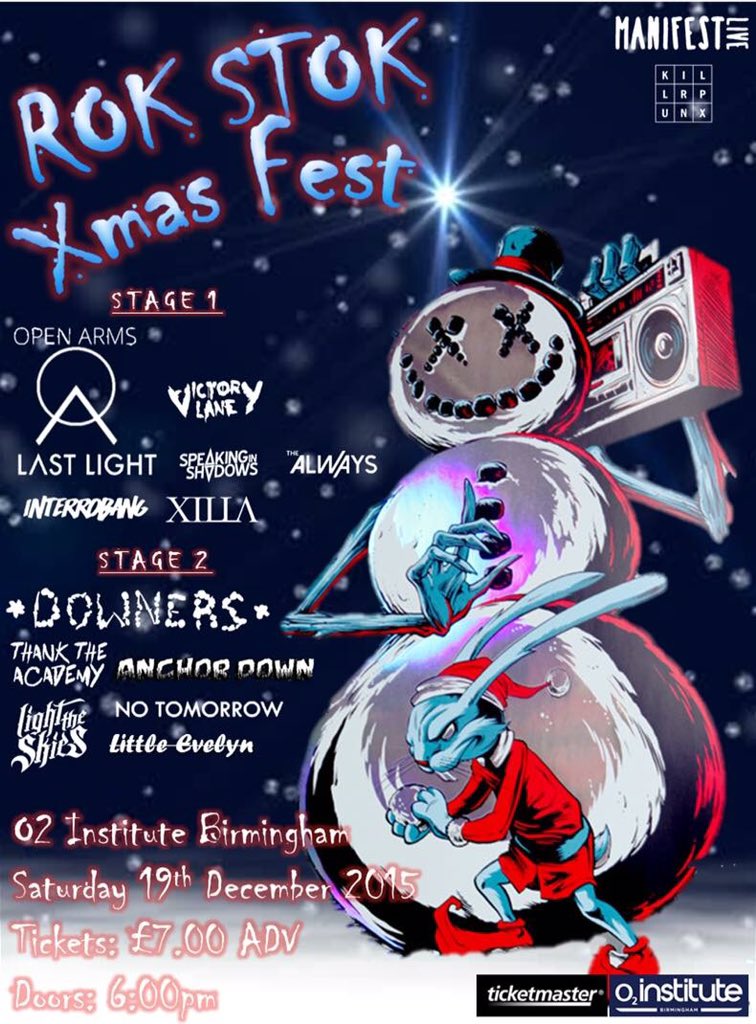 XillaUK's tweet photo. Saturday Rock Stok @O2InstituteBham! @OpenArmsBandUK @SinEsoBand @heinzsightmusic @uk_interrobang 
#LiveMusic #Xilla https://t.co/OhfJKvPpec
