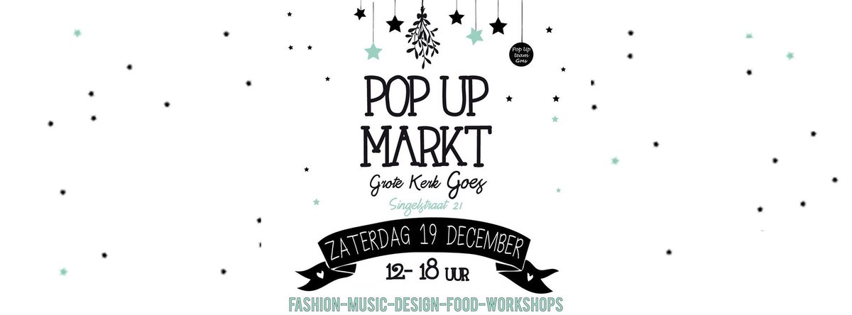 Zaterdag Pop-up Kerstmarkt in de Grote Kerk in Goes. Originele cadeautjes, Lekker eten, muziek en meer....