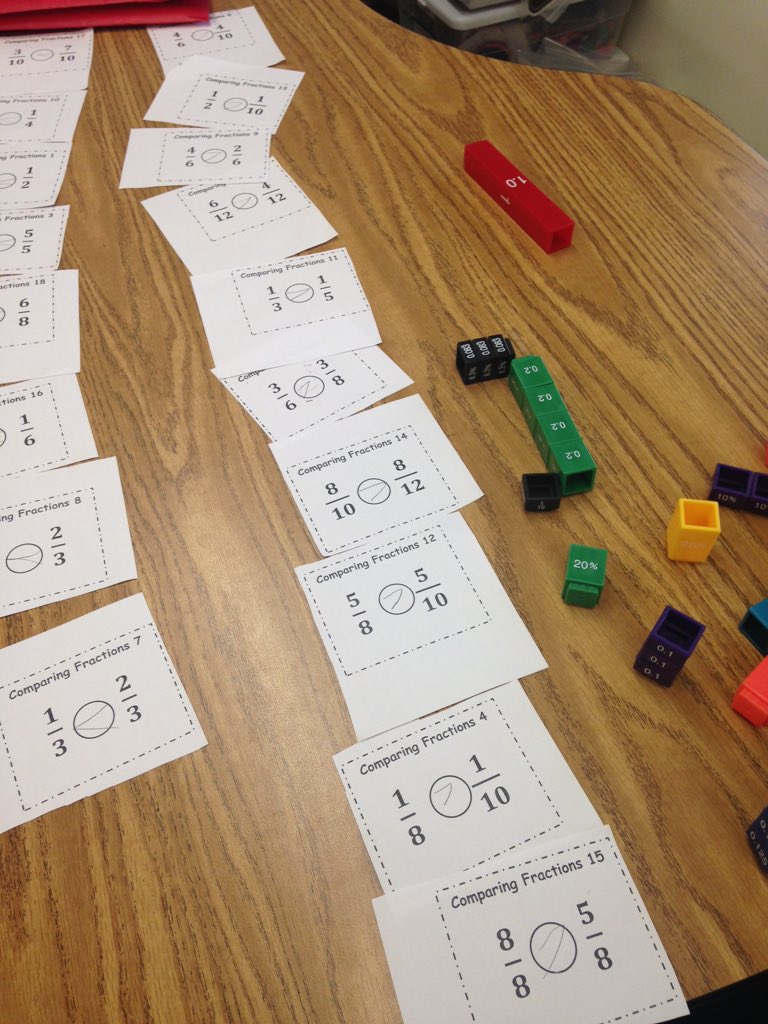 MsAdams208's tweet image. Fourth graders are reviewing their understanding of fraction comparisons!
