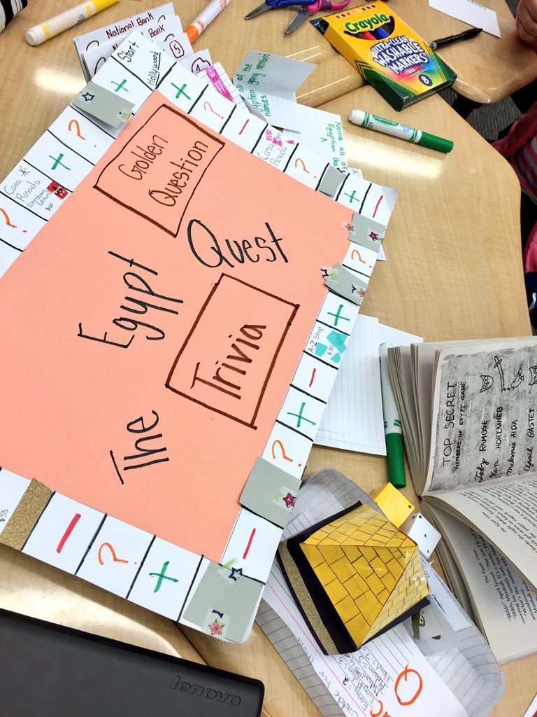 CamSix415's tweet photo. Finalizing our board games for #TheEgyptGame. #camlearns https://t.co/04e61hqV76