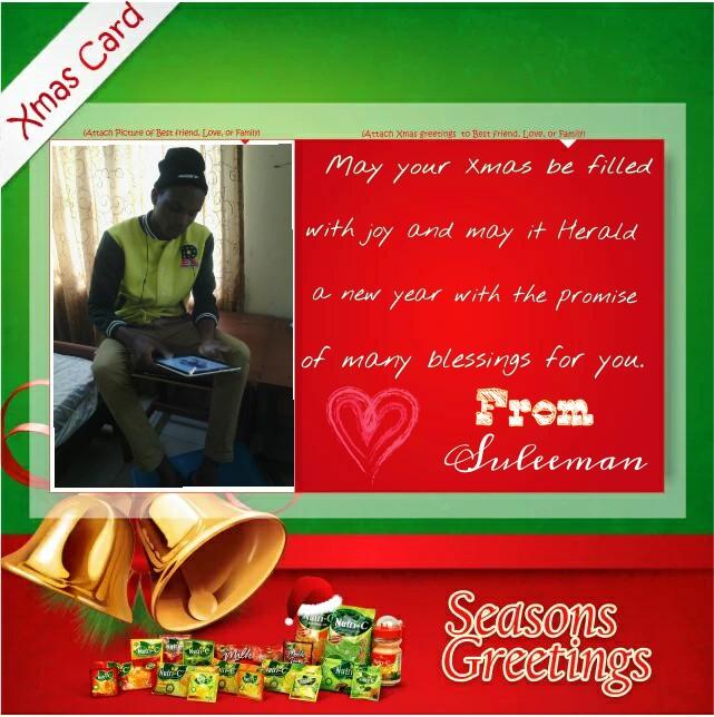 SuleeGend's tweet photo. May this Yuletide season bring peace &amp; joy to you your family @votu_awe #LoveNShare #SeasonsGreetings
Cc @NutriC_NG https://t.co/AyWfs2P19f