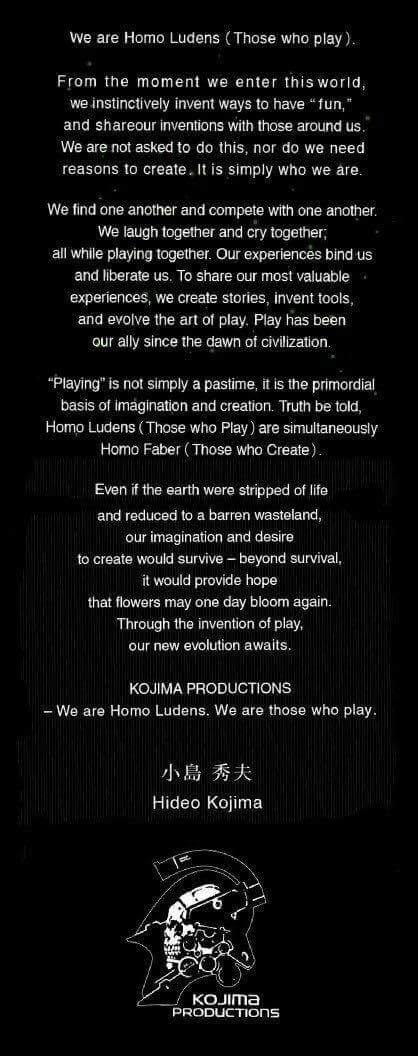 We are those who play. #HomoLudens #GamersUnite