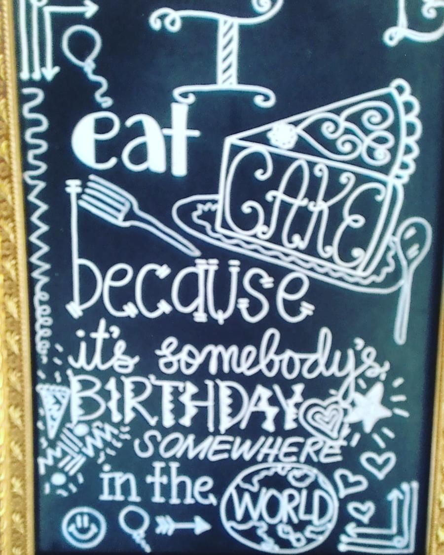 InvigoratedWate's tweet photo. A great reason! #eatmorecake #cakebreakfast #cake #cakeeverydamnday #birthday #digitalnomad #laptoplifestyle #viptr… https://t.co/I2jwolnVID