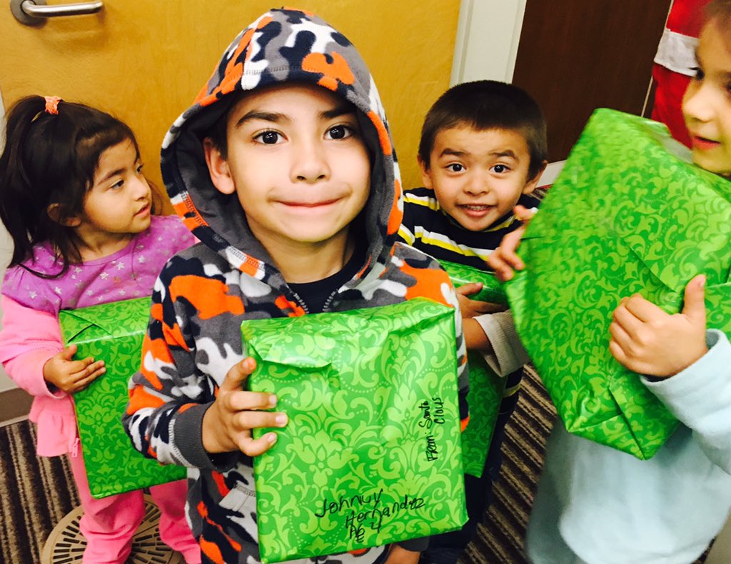 BBBSRGV's tweet photo. Look at these faces! Our Littles were so excited to receive their gift from their Secret Santa at Infinity Insurance https://t.co/9I8sJbWb1c