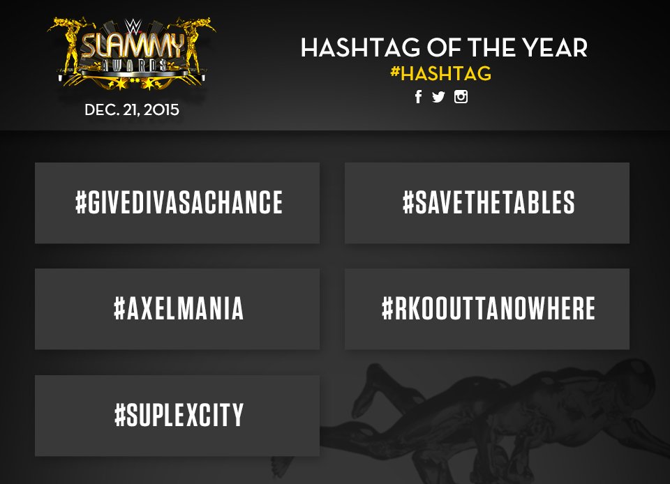 WWEUniverse's tweet photo. RT to vote #SuplexCity as @WWE's #Hashtag of the Year for 2015 in the #SLAMMY Awards! @BrockLesnar https://t.co/Zc4WMyG6Wq