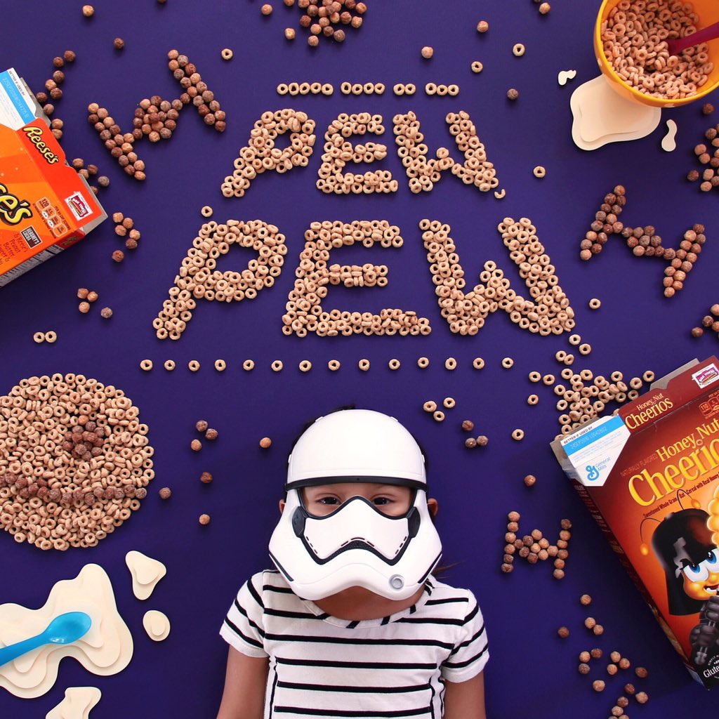 We so excited! Can't wait to see this tonight! #ZoëImaginesItAll #starwars #theforceawakens #pewpew