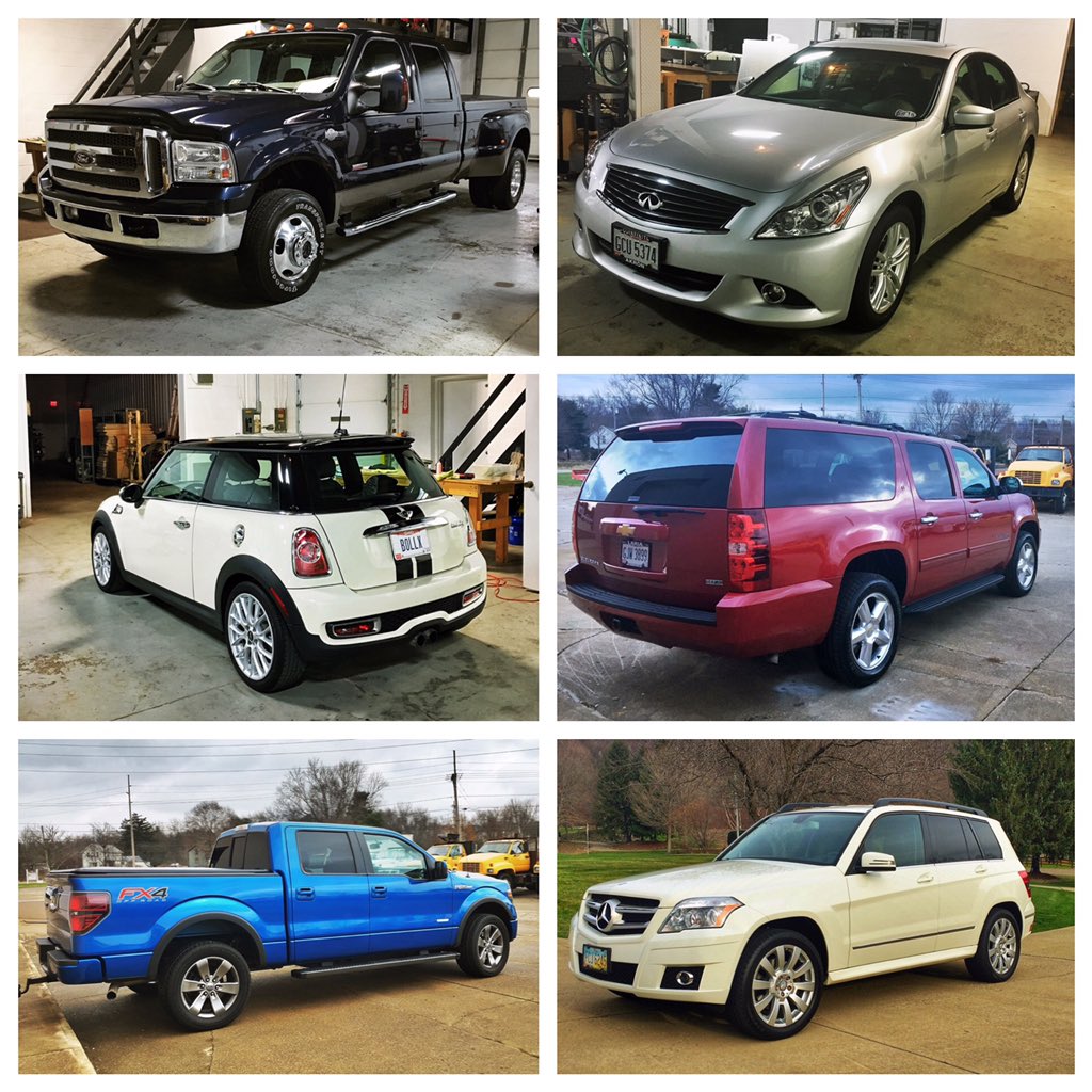 inedsarage's tweet photo. Had a great week #inedsgarage #ford #f350 #infinity #q37x #minicoopers #chevrolet #suburan #f150 #mercedes #glk350 https://t.co/fwHIshDprr