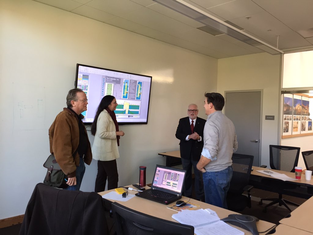 AedisArchitects's tweet photo. Great "over the shoulder" meeting with @CalifDSA to review our work on #7x7x7 #designenergywater #sustainableschools https://t.co/rsuVvWbp48