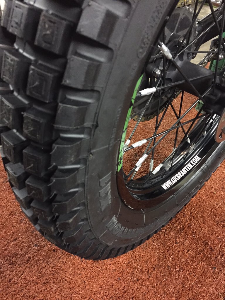 LucBranten's tweet photo. Fresh X11 on the backwheel! #Trial https://t.co/WAGNN10tif