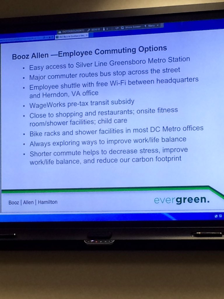 reThink_CFL's tweet photo. Congrats @BoozAllen on your #RTE2015 #BWC2015 award. Awesome #commute benefits! https://t.co/C4WHpDihqb