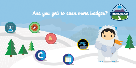SalesforceDevs's tweet photo. Are you yeti to earn 6 new #Trailhead badges? New skills for beginners or experts: https://t.co/2wjTP4cav2 https://t.co/AuYPSmNPrN