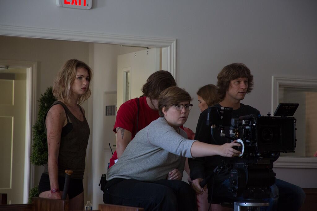 lambshaveteeth's tweet photo. Laurel Brown (#camera op) &amp; Anna McDonald (#cinematographer)Are the #women behind @lambshaveteeth @randombench https://t.co/ydrMZNNBiO