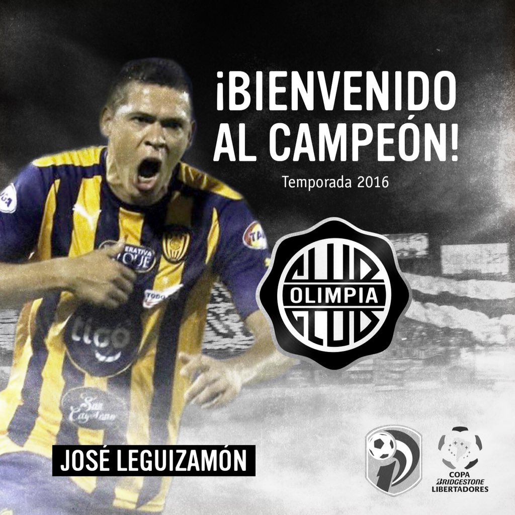 elClubOlimpia's tweet photo. Bienvenido José Leguizamón! A dejar todo por la gloria! #EstoEsOlimpia2016 @Legui0 https://t.co/ThdxfQxWNZ