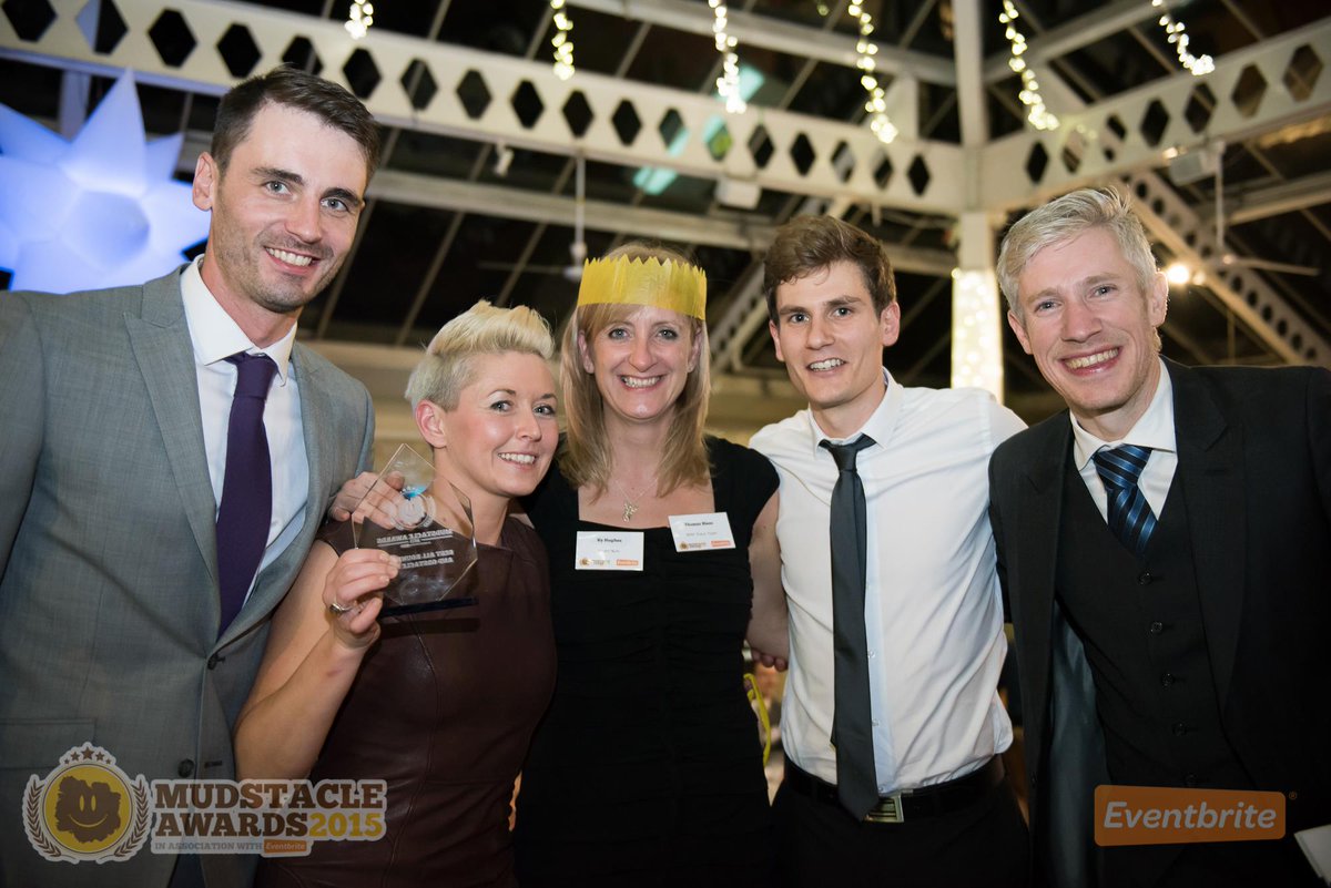 TheNuclearRaces's tweet photo. Nuclear won! 4 Times
We took it in turns to collect a @Mudstacle award - Lucy, Damian, Penny, James (RD)
#lovemud https://t.co/5mvf0jbyrM
