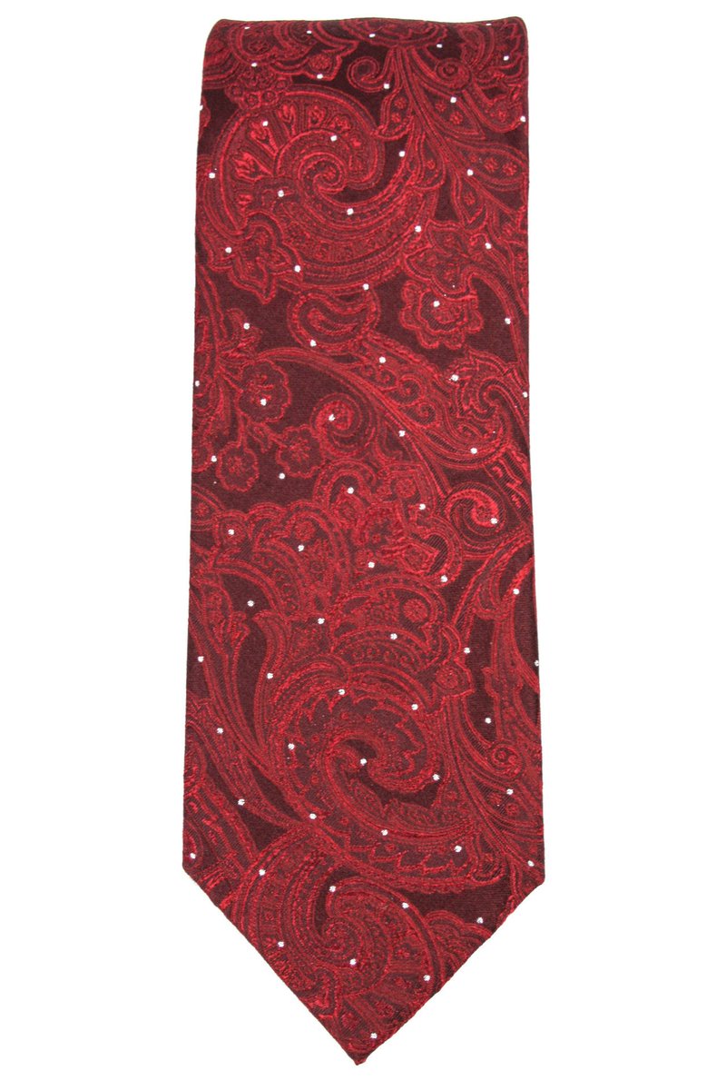 ThreeGuysTies's tweet photo. #GeoffreyBeene Red Lurex Paisley #Necktie, get yours today at our website! https://t.co/nfGnzA5t6f #menswear #tgt https://t.co/JiLlXANXBz