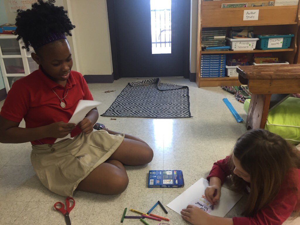 cindyboese54's tweet photo. Skelly sixth grade mentoring second graders on preventing bullying. Take a stand against bullying. #successtps https://t.co/KuCi2xWzHp