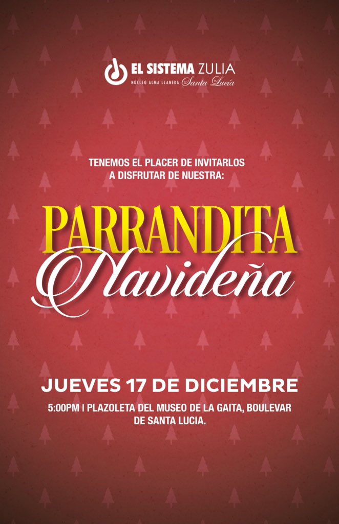 NucleoStaLucia's tweet photo. Hoy nuestra parrandita navideña, a las 5pm https://t.co/Kx7rODD2Du
