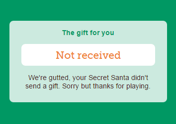 MelanieRCameron's tweet photo. Umm, what? So I just don't get one? Sad face. #nzsecretsanta @nzsecretsanta https://t.co/B0xgmMvnvO