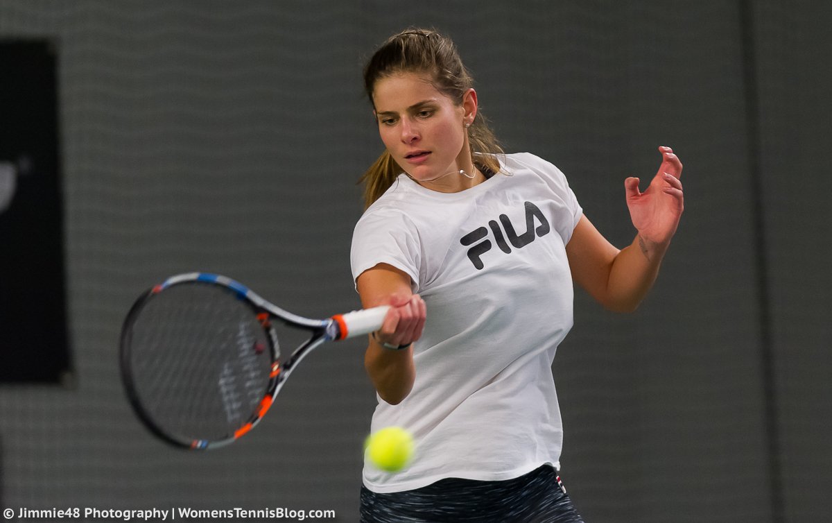 JJlovesTennis's tweet photo. .@juliagoerges , preparing for her start into the #TennisDM in Biberach tomorrow. https://t.co/GKrkGtmBaV