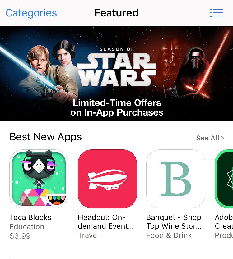 delectable's tweet image. Our latest creation is out and at the top of the @AppStore's Featured list on Day 1! shopbanquet.com