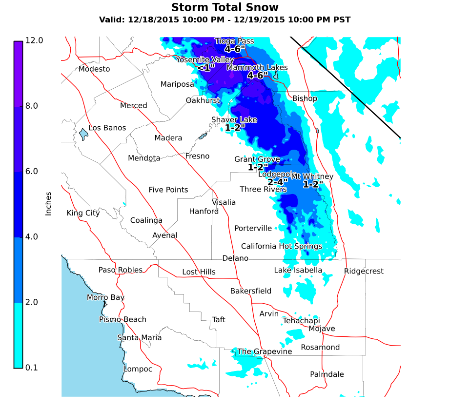 NWSHanford's tweet photo. A fast moving winter storm is expected to cross the region late Friday Night and Saturday. #cawx https://t.co/JlB0PwpYy2