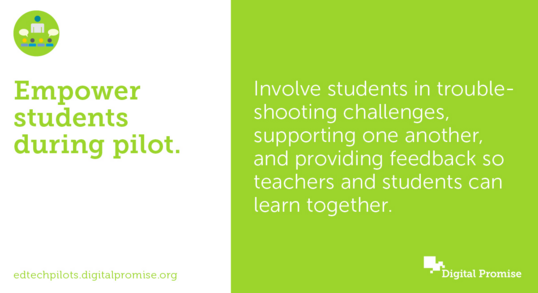 DigitalPromise's tweet image. Involve students in #EdTechPilots - they have great feedback! bit.ly/1P9iYx3 #edchat