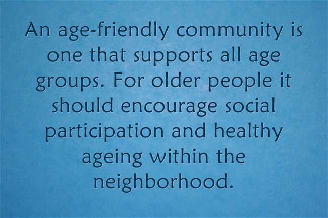 UCSDHealthAging's tweet photo. Earlier quote about age-friendly cities from #AgingThinkTank mentioned during Dr. Phillipson's talk @OfficialUoM https://t.co/EKZzr2guhu