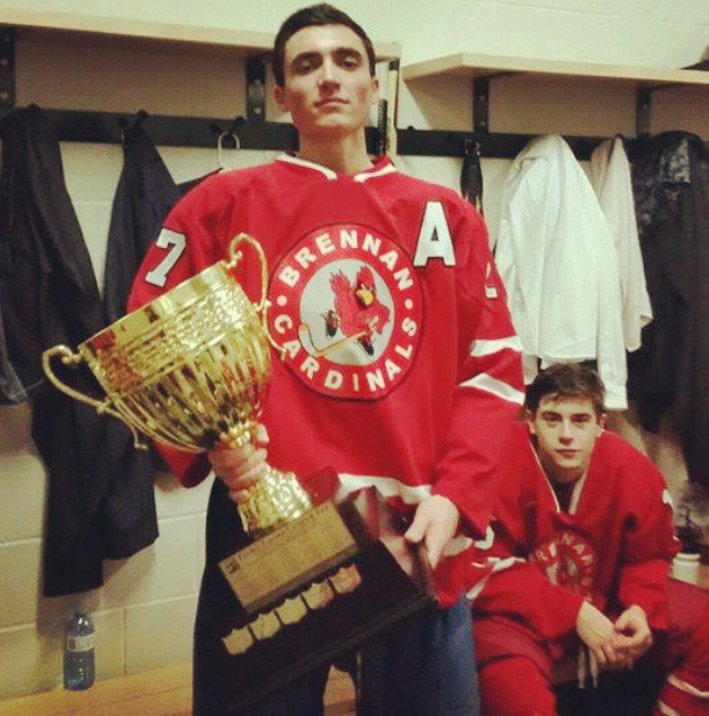 BurkeySean's tweet photo. Probably the highlight of my life. Good luck tomorrow boys #brennanpuck #7peat #doitformac #keepitunder10 https://t.co/GZqaVBAWmU