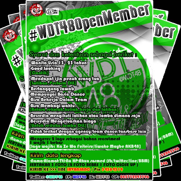 Nation_Usagi's tweet photo. @WDT48 Lagi mencari anggota baru nih
MINAT HUB CP :085732293396,Kita tunggu ya ^^ @wani48_team #WDT48OpenMember https://t.co/hPeTFVoOtL
