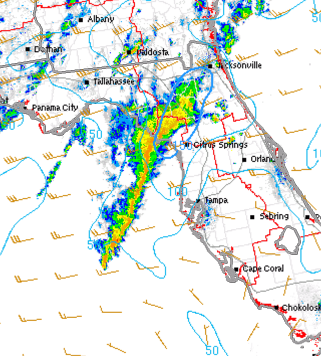 NWSTampaBay's tweet photo. Keeping an eye on strong storms in the Gulf capable of producing waterspouts and 34+ kt winds. #BoatersBeware #flwx https://t.co/s5hns8ijoN