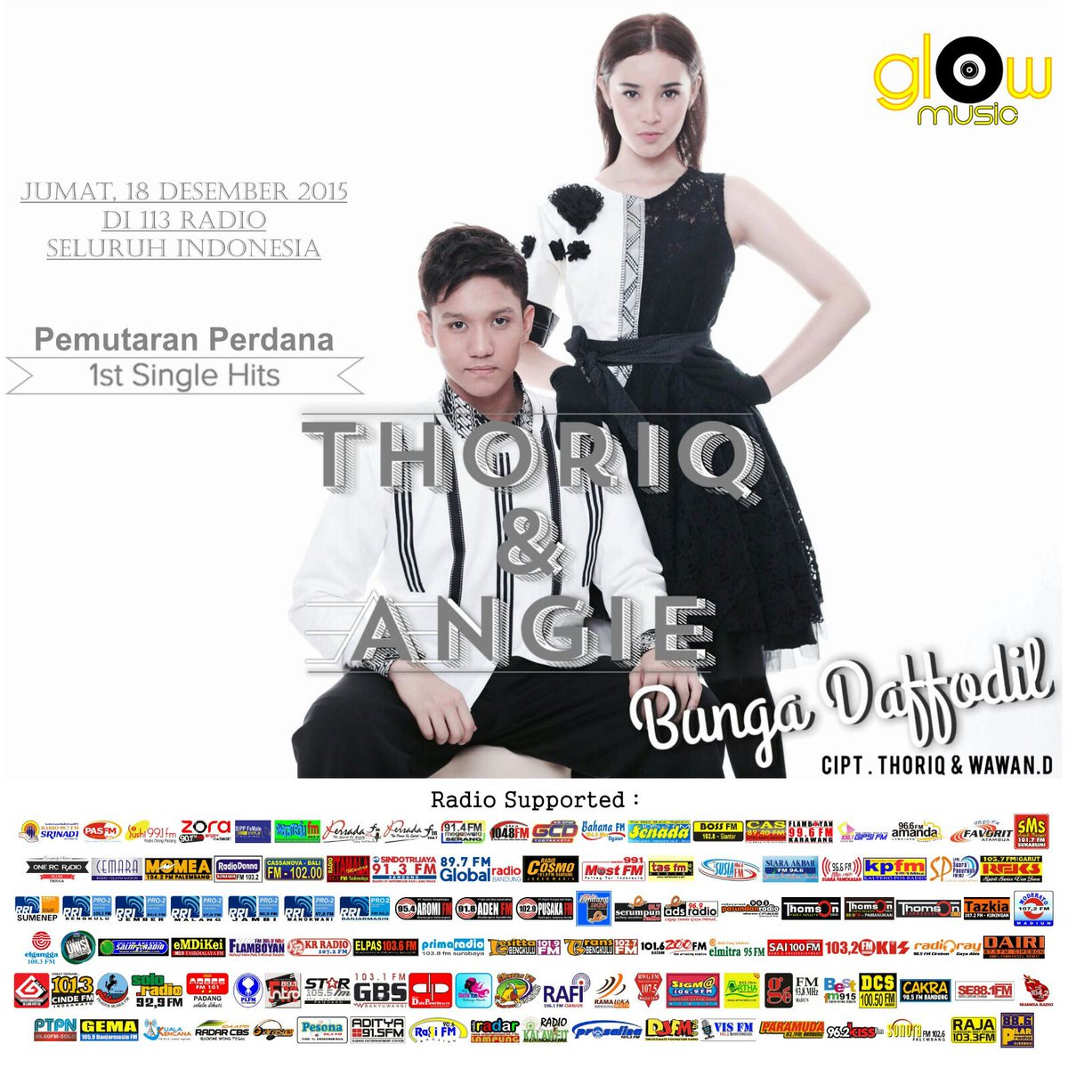 #pemutaranperdana single Terbaru@ThoriqAngie_ofc #bungadaffodil  @GLOWMUSIC_ID <a href="/Bolyn_Coolin/">Bolyn coolin</a> di <a href="/OneRCradio/">ONE RC Radio</a> 20.00WIT