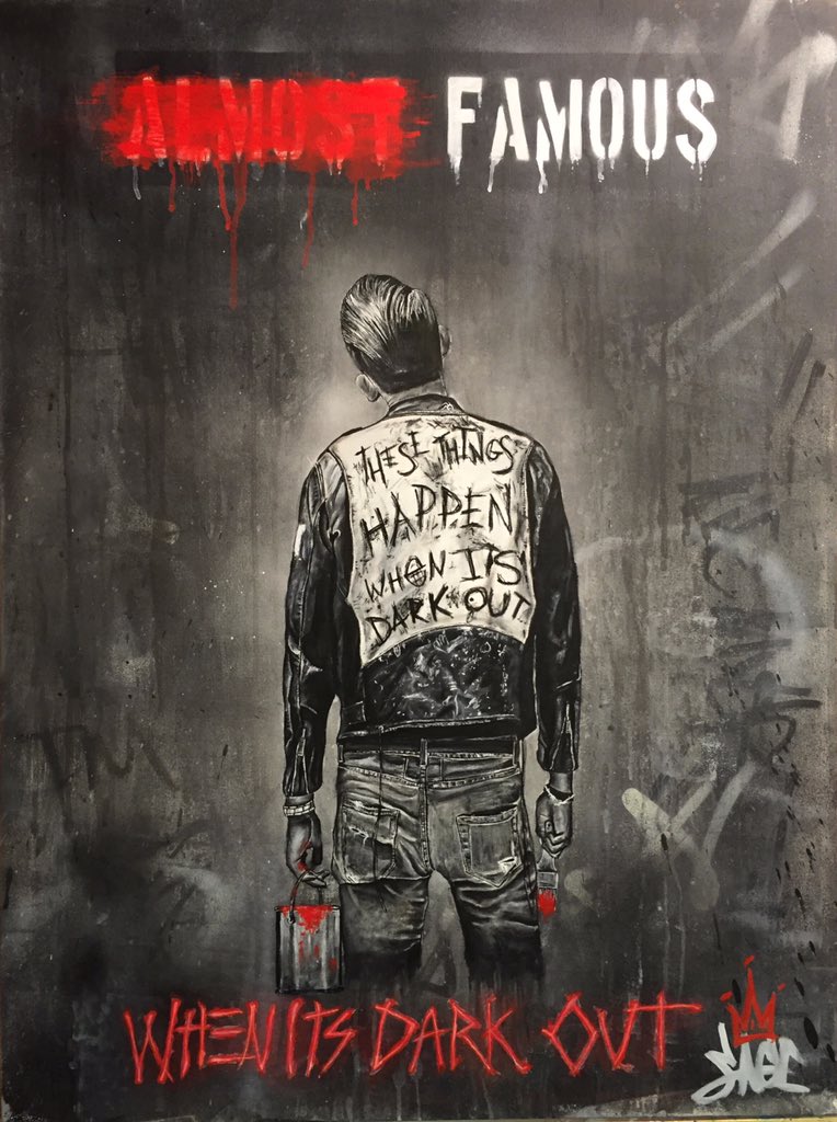 worksbysage's tweet photo. New painting for the homie @G_Eazy can't wait to see the show in Kansas City! #WhenItsDarkOut #Geazy #art https://t.co/P8RYpKJ1yz