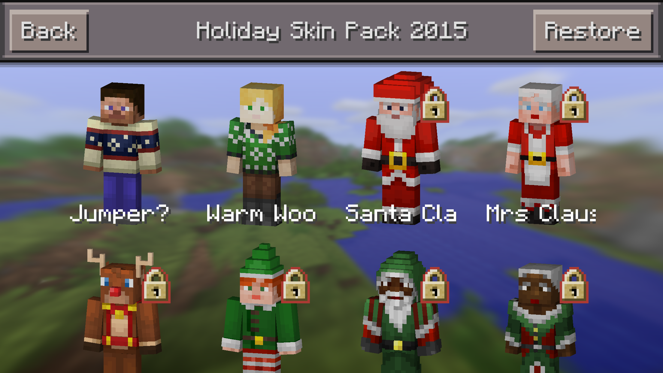 マイクラパパ Al Twitter Peのアプデ クリスマススキンがほしい でも本当はvita 版のクリスマスマッシュアップみたいのがほしかったなぁ マインクラフト マインクラフトｐｅ Minecraft Minecraftpe T Co Bfrtws1dtt Twitter