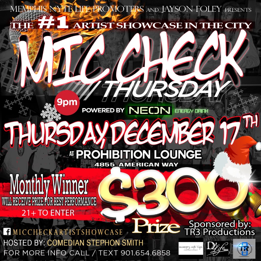 IndieMusicMphs's tweet photo. #GetHere It's not too late! #MicCheckThursday still going at #ProhibitionLoungeMemphis! Come #Network <- @FoleyDLife https://t.co/q3txrmLX2E