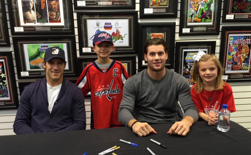 kjmpsu's tweet photo. @brookslaich What a memorable night for my kids!! Thank you!! #RockTheRed https://t.co/UfO4ORDWv6