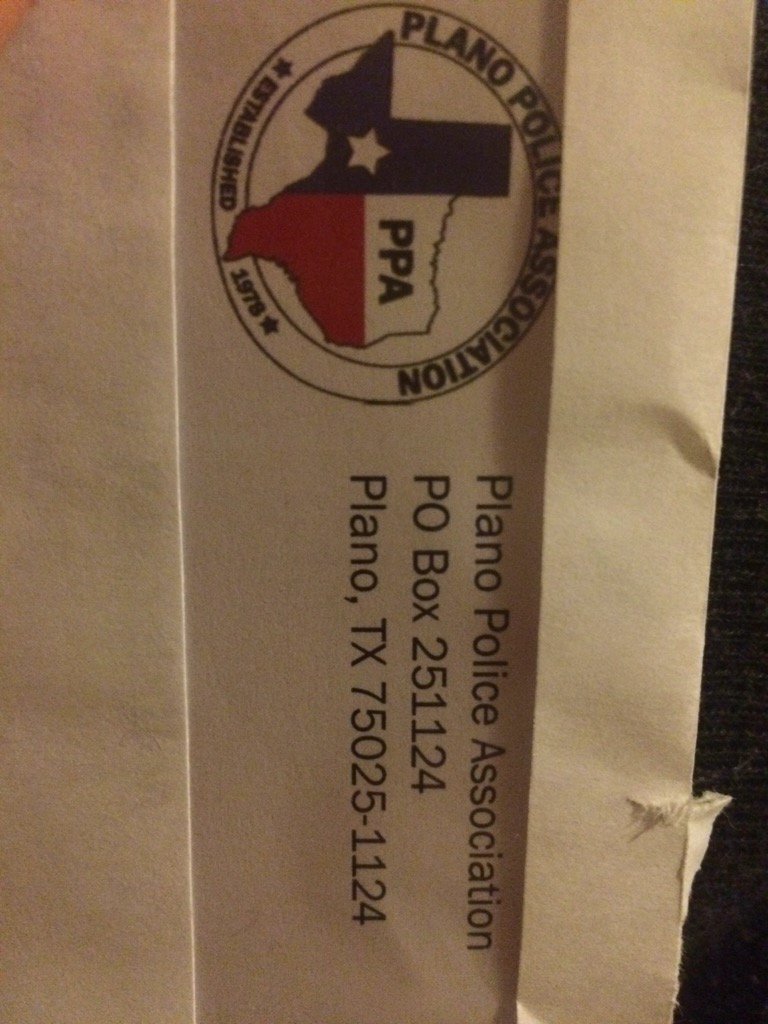 amycoffee12's tweet photo. Thank you plano police for your fundraiser letter, it shaved 10 yrs off my life. #ticketfreesince2002#falsealarm https://t.co/TOa4feewFZ