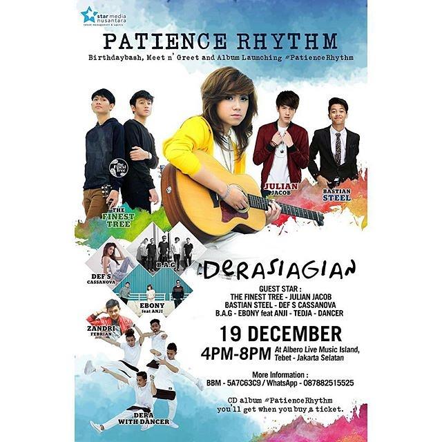 yang menang quiz #patiencerhythmalbum nanti kita hubungi, jangan lupa besok pada datang yah