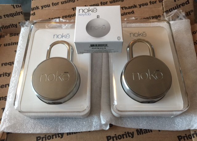 Very nice! Just received my cool Kickstarter <a href="/fuzdesigns/">FŪZ Designs</a> #bluetooth padlocks -Look awesome - Congrats! #smartgarage