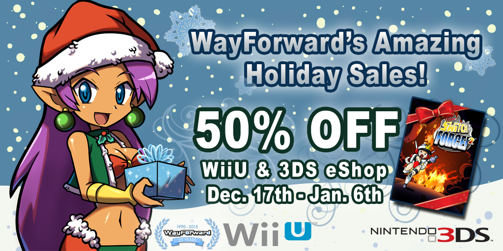 WayForward's tweet photo. It's hot in here, but cold outside. Bring home #MSF2 for 50% OFF during the #WayForward Nintendo Holiday Sale! https://t.co/DE1doSqHey