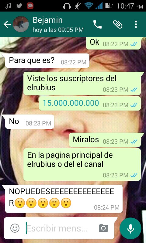 ayleen_fff's tweet photo. Así reacciona mi amigo Benjamín al saber los 15.000.000.000 de Criaturitas! https://t.co/wGE6RORQK6